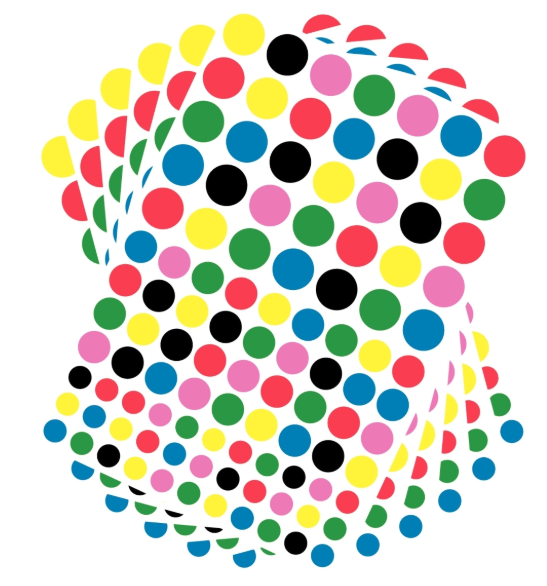 Sticker, rund 2080 Stück, sortiert